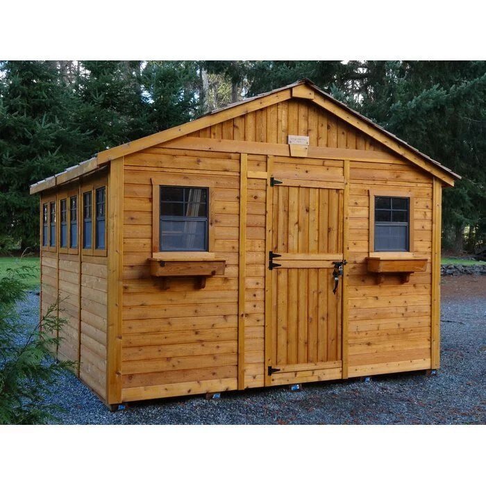12 ft. w x 12 ft. d cedar wood sunshed garden shed 12 ft. w x 12 ft. d cedar wood sunshed garden shed