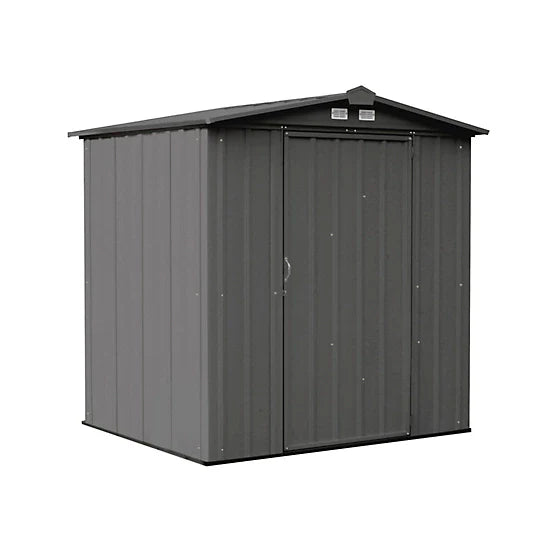 arrow 6 ft. x 5 ft. ezee steel low gable shed, charcoal arrow 6 ft. x 5 ft. ezee steel low gable shed, charcoal