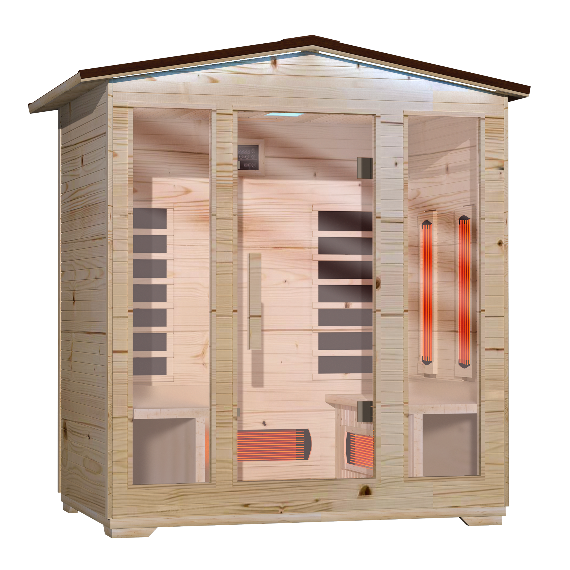 erommy outdoor sauna 4 person, far infrared wooden sauna, personal sauna with bluetooth speaker and changeable chromotherapy lighting erommy outdoor sauna 4 person, far infrared wooden sauna, personal sauna with bluetooth speaker and changeable chromotherapy lighting