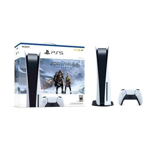 ps5 console god of war ragnarok bundle, white ps5 console god of war ragnarok bundle, white