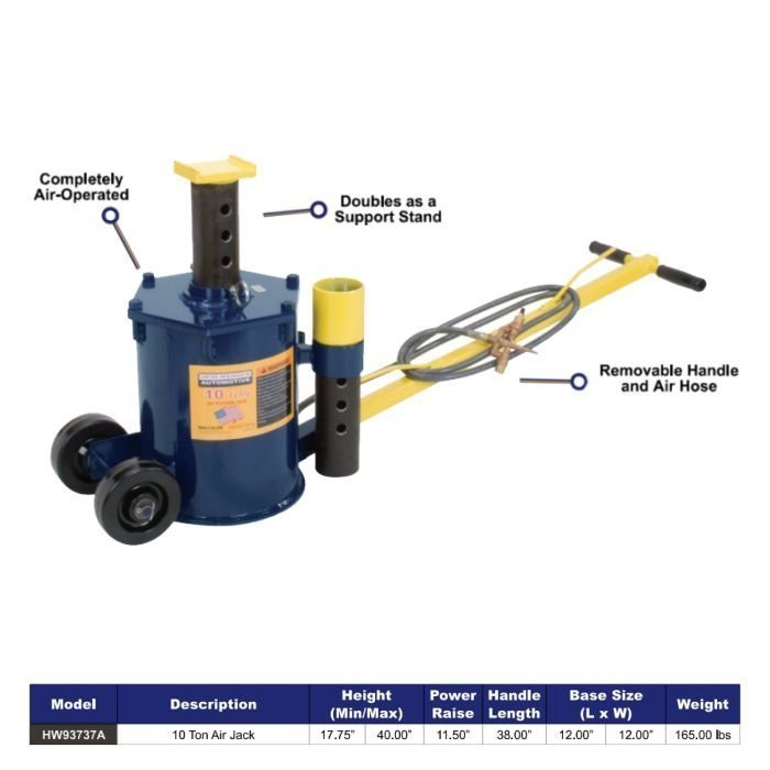 hein werner 10 ton portable air jack
