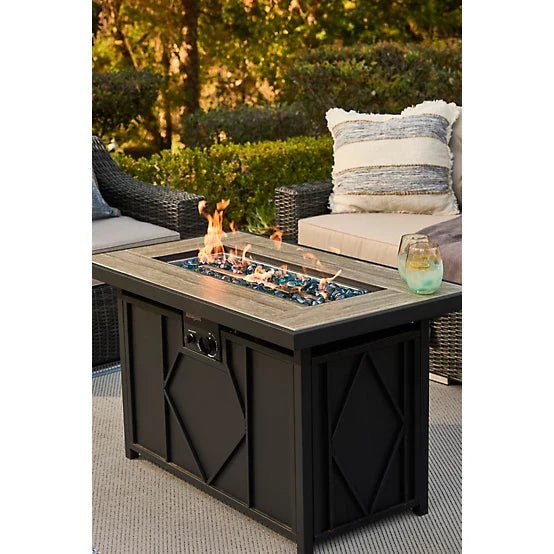 heatmaxx 42 in. rectangular propane gas fire table