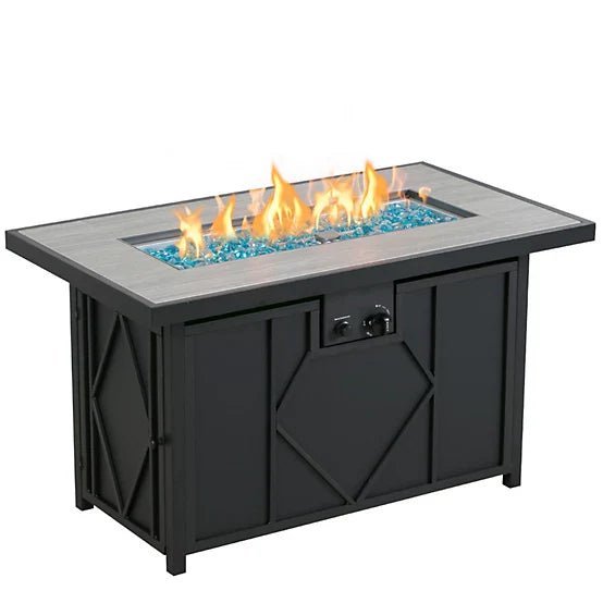 heatmaxx 42 in. rectangular propane gas fire table