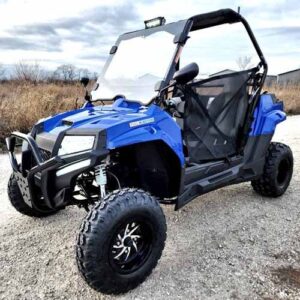 200cc highlander utv fuel injected utility vehicle gas golf cart alternate fully loaded – yk200u – blue