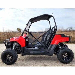 200cc highlander utv fuel injected utility vehicle gas golf cart alternate fully loaded – yk200u – red