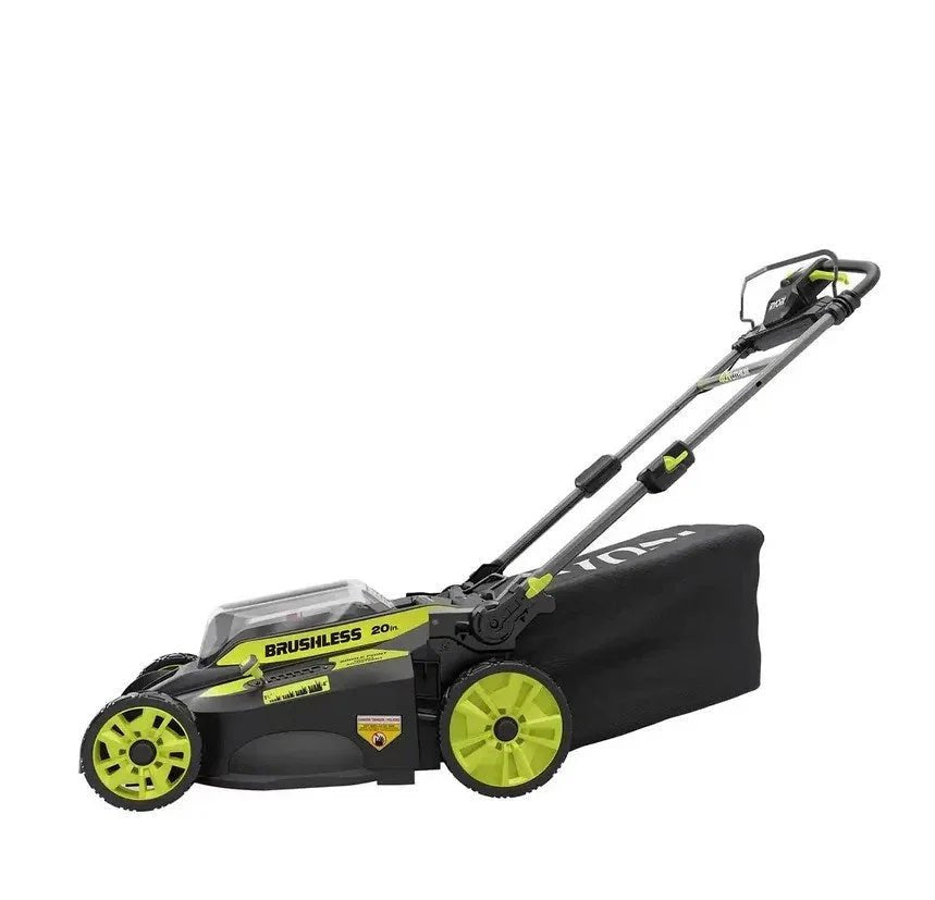 ryobi 40v brushless 20 in. cordless walk behind self propelled lawn mower with 6.0 ah battery & charger ryobi 40v brushless 20 in. cordless walk behind self propelled lawn mower with 6.0 ah battery & charger