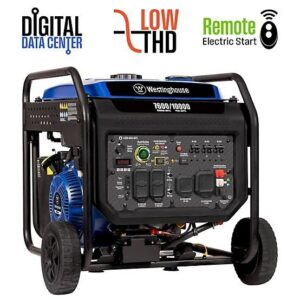 westinghouse 10,000/7,600 watt gasoline powered portable inverter generator, remote start with co sensor