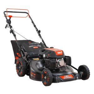 24 in. 201 cc select pace 6 speed cvt high wheel rwd 3 in 1 gas walk behind self propelled lawn mower w/ recoil start