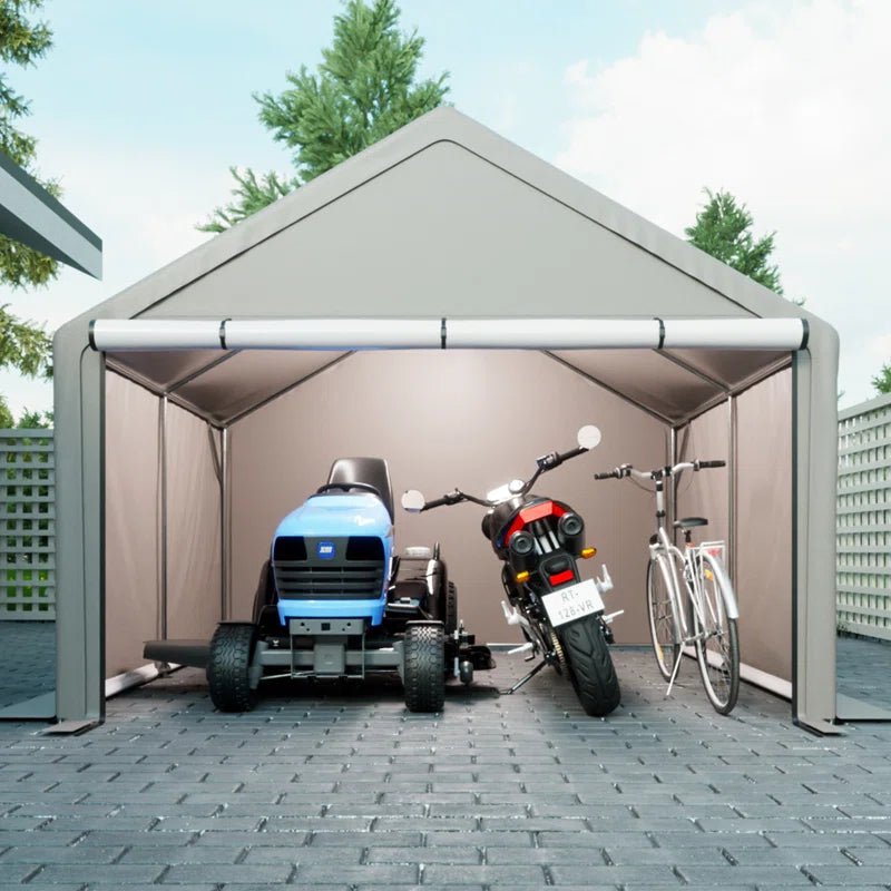 10 ft. w x 10 ft. d portable storage shed bike shed motorcycle garage 10 ft. w x 10 ft. d portable storage shed bike shed motorcycle garage