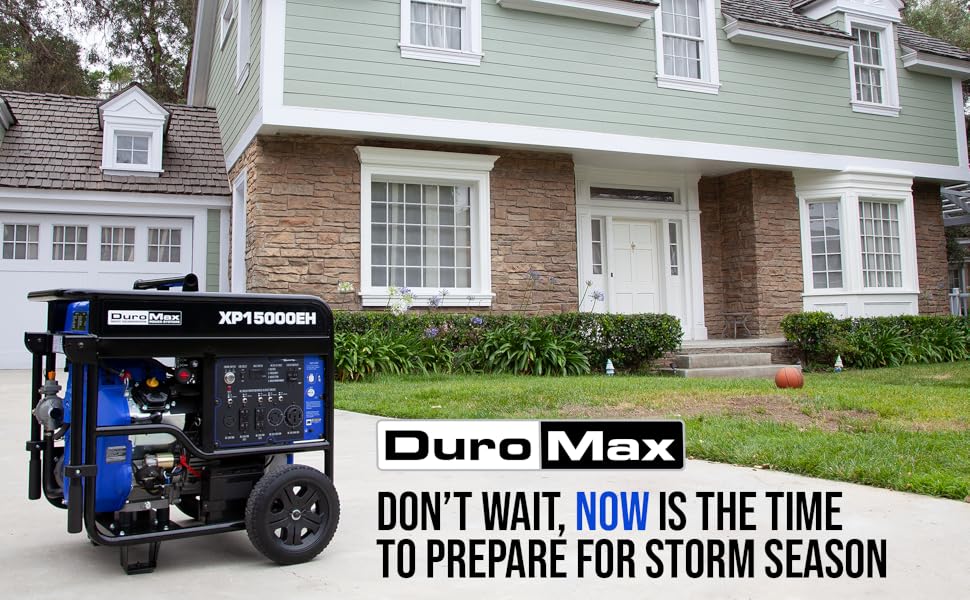 DuroMax XP15000E 15000-Watt 713cc V-Twin Gas Powered Electric Start Portable Generator XP15000EH