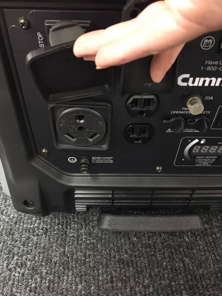 cummins p4500i 3700w/4500w onan a058u955 remote start portable gas inverter generator new