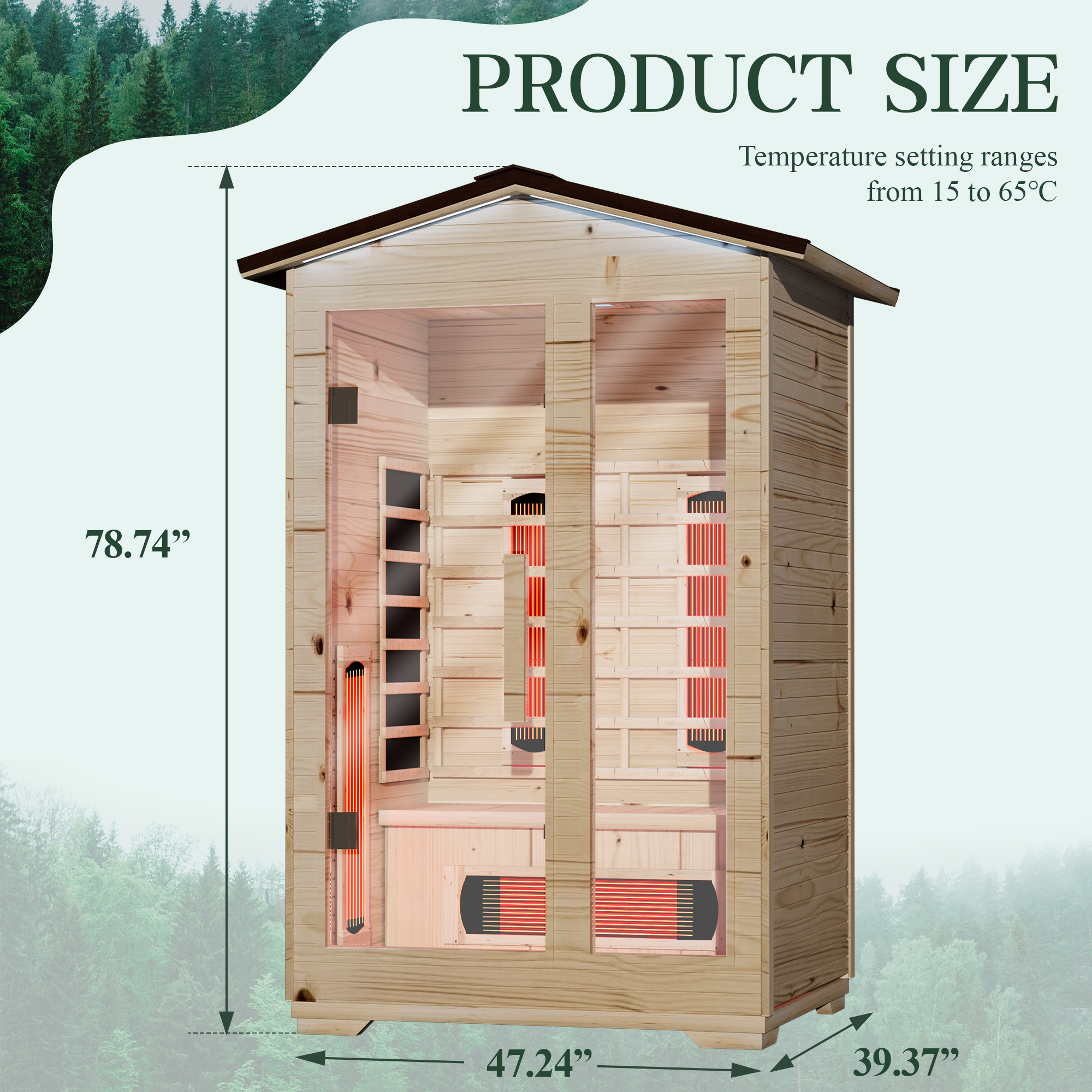 erommy outdoor sauna 2 person, far infrared wooden sauna, personal sauna with bluetooth speaker and changeable chromotherapy lighting erommy outdoor sauna 2 person, far infrared wooden sauna, personal sauna with bluetooth speaker and changeable chromotherapy lighting