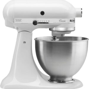 kitchenaid – classic series 4.5 quart tilt head stand mixer – white