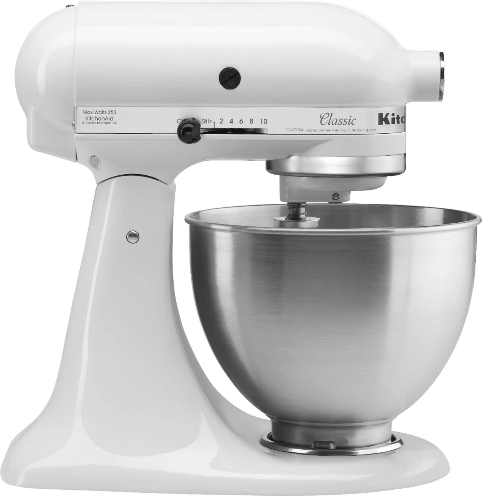 kitchenaid – classic series 4.5 quart tilt head stand mixer – white