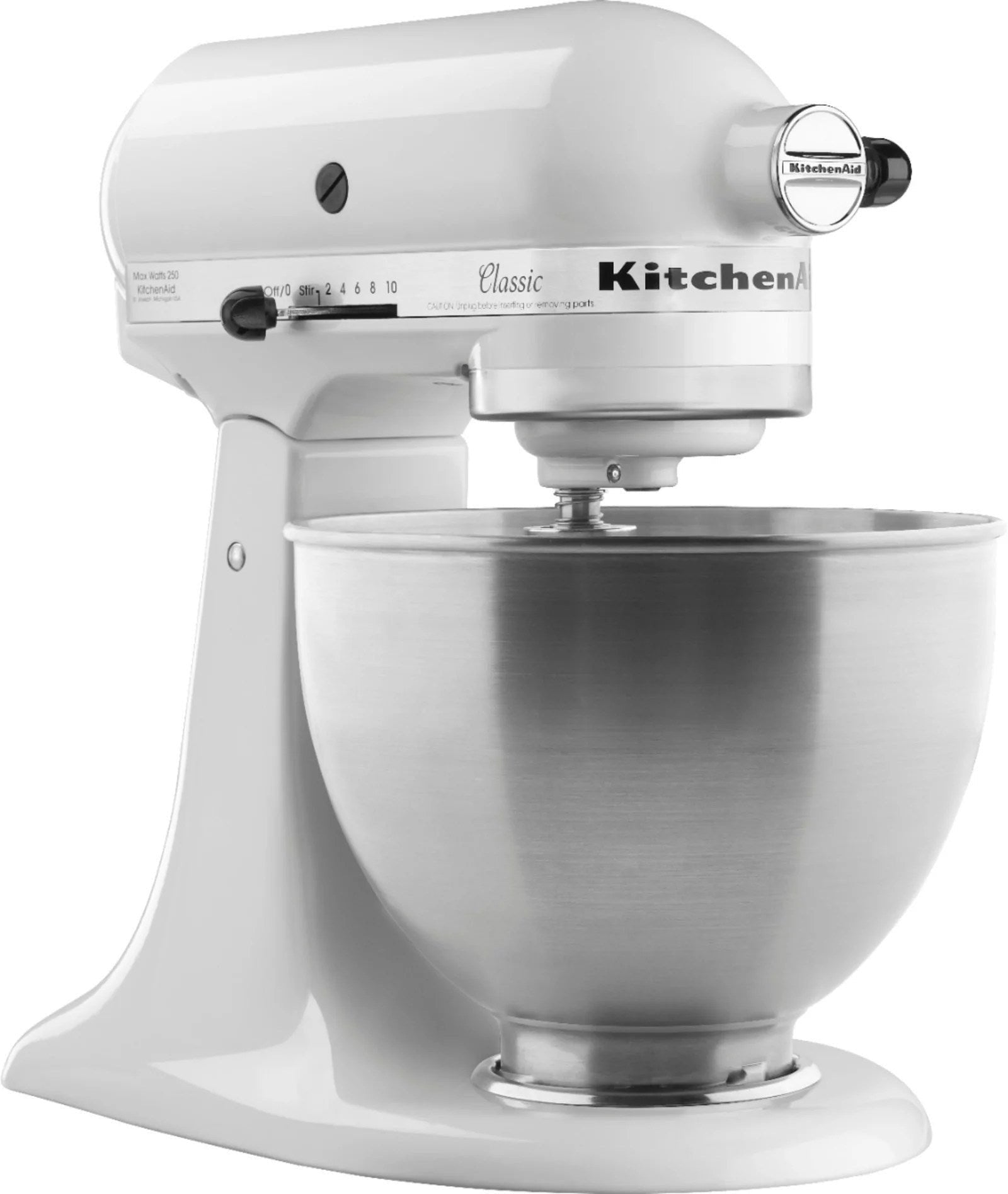 kitchenaid – classic series 4.5 quart tilt head stand mixer – white