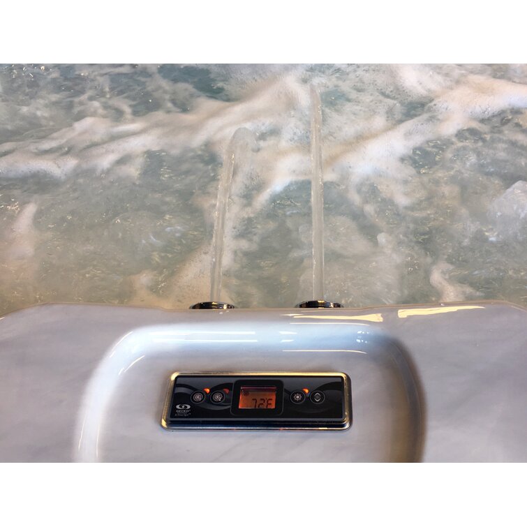 3 person 55 – jet acrylic rectangle standard hot tub with ozonator in slate gray