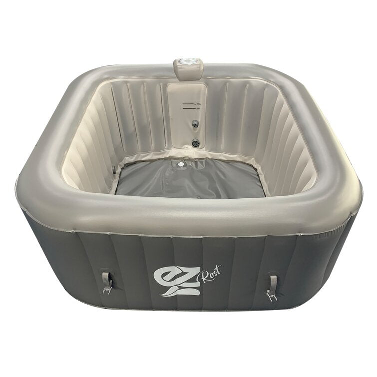 4 seat inflatable pool spa – portable hot tub spa with light and remote control