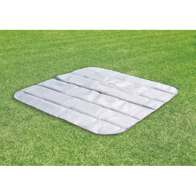 4 person 140 jet vinyl square inflatable hot tub in off white