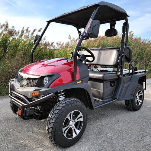 400cc gvx gas golf cart utv 4×4 with rear flip seat street legal light package all wheel drive – red