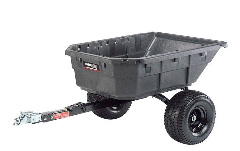 ohio steel atv carts 12.5 cu. ft. poly atv cart, 1250 lb. capacity w/ swivel dump #4048ps atv