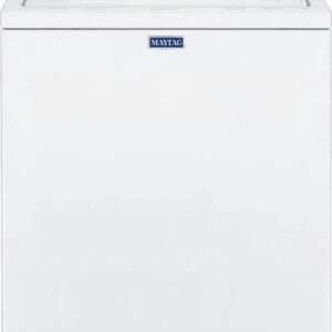 maytag – 3.8 cu. ft. high efficiency top load washer with powerwash agitator – white