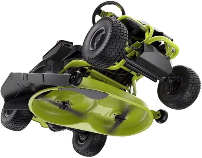 ryobi 38 inches 100 ah battery electric rear engine riding lawn mower model#: ry48111 ryobi 38 inches 100 ah battery electric rear engine riding lawn mower model#: ry48111