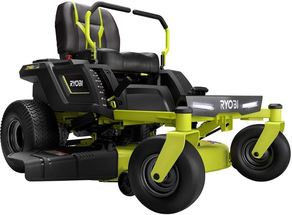 ryobi 42 in. 100 ah battery electric riding zero turn mower ry48ztr100 ryobi 42 in. 100 ah battery electric riding zero turn mower ry48ztr100
