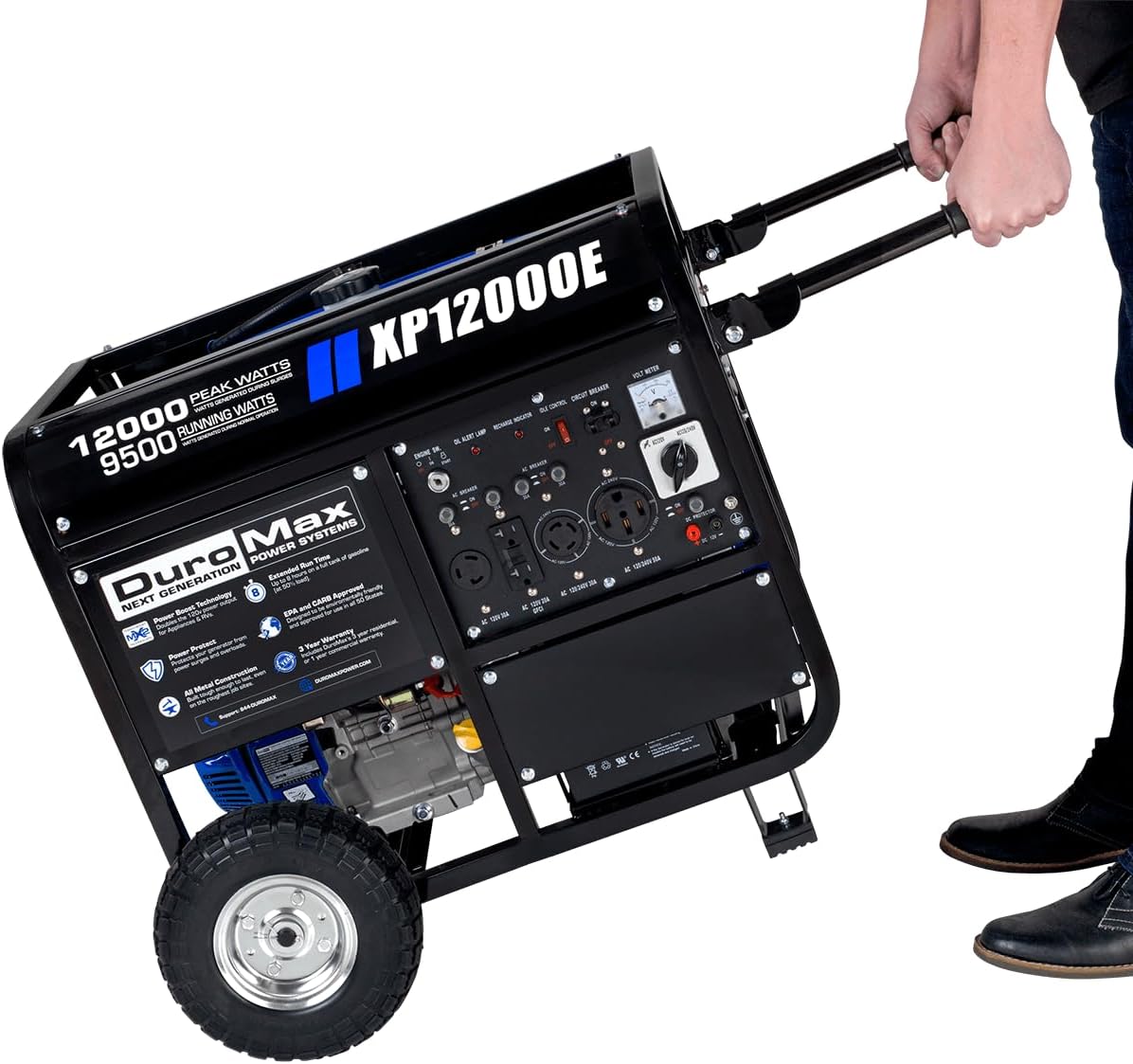 duromax xp13000eh 13,000 watt dual fuel portable generator – gas & propane, electric start duromax xp13000eh 13,000 watt dual fuel portable generator – gas & propane, electric start