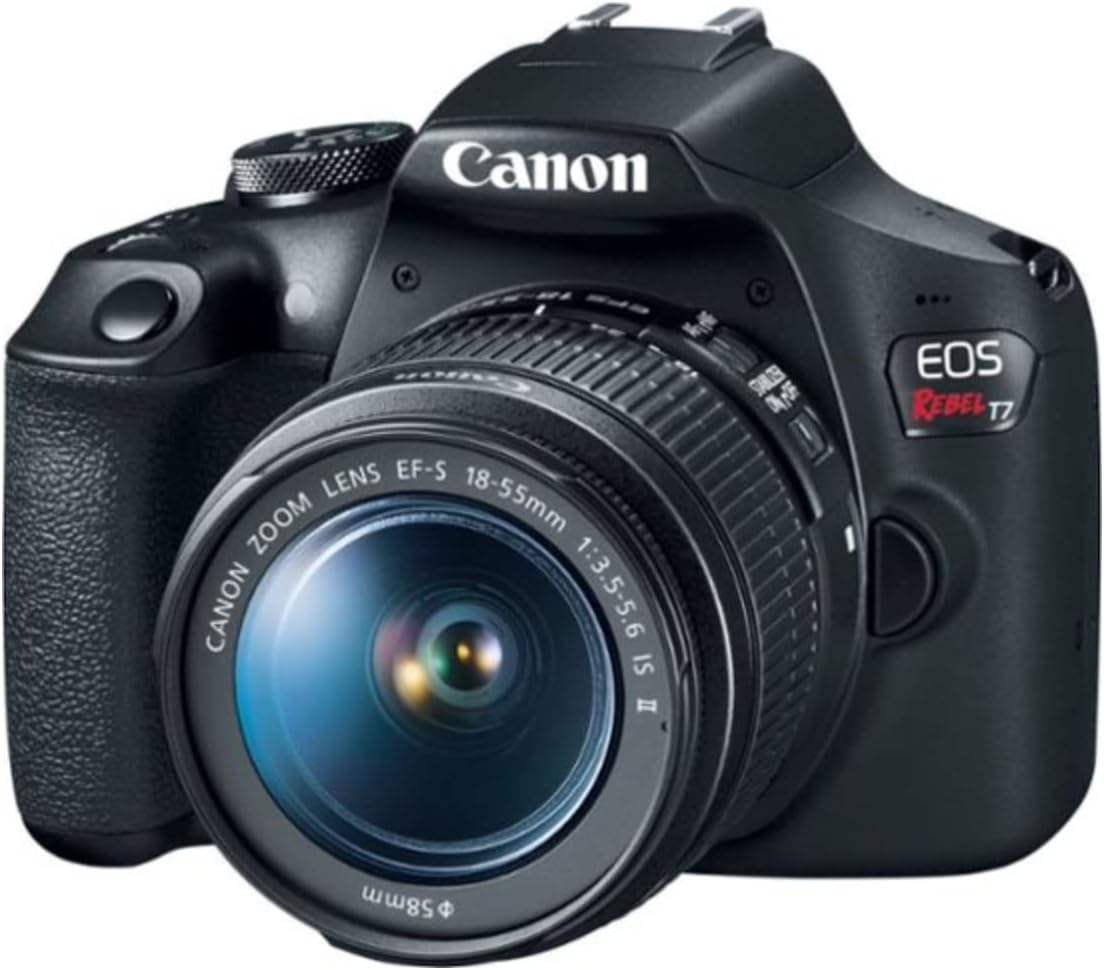 canon eos rebel t7 dslr camera with 18 55mm lens, 24.1mp sensor & built in wi‑fi canon eos rebel t7 dslr camera with 18 55mm lens, 24.1mp sensor & built in wi‑fi
