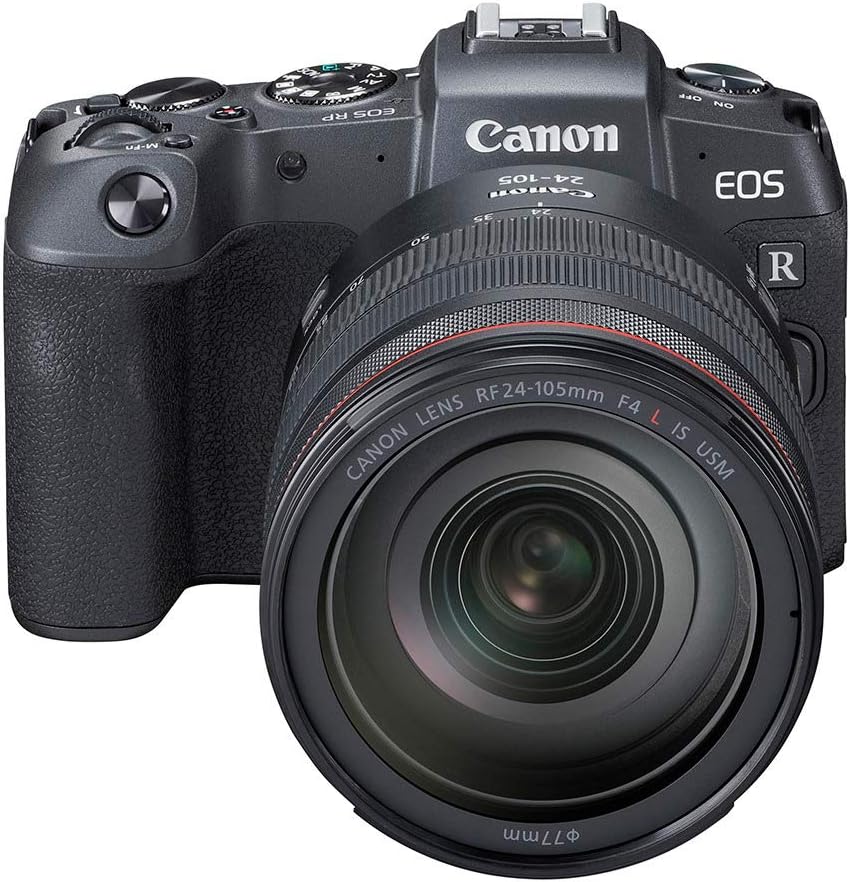 canon eos rp full frame mirrorless camera with rf 24 105mm f/4 7.1 is stm lens kit, black canon eos rp full frame mirrorless camera with rf 24 105mm f/4 7.1 is stm lens kit, black