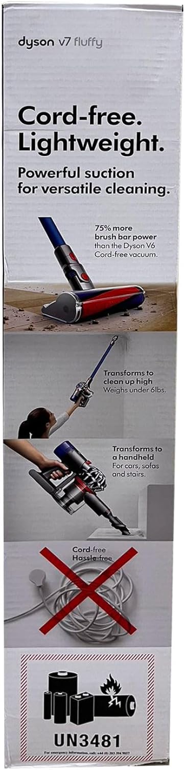 dyson – v7 fluffy hardwood cord free stick vacuum – iron/blue dyson – v7 fluffy hardwood cord free stick vacuum – iron/blue