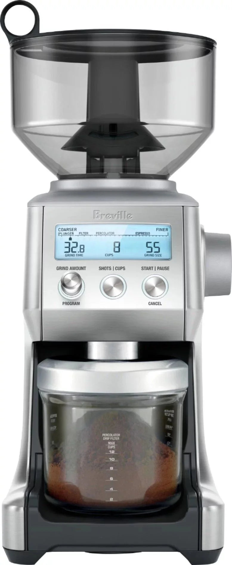 breville – the smart grinder pro 12 cup coffee grinder – stainless steel breville – the smart grinder pro 12 cup coffee grinder – stainless steel