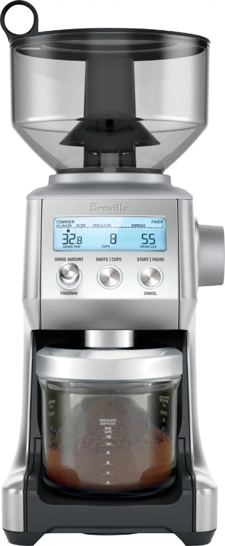 breville – the smart grinder pro 12 cup coffee grinder – stainless steel breville – the smart grinder pro 12 cup coffee grinder – stainless steel