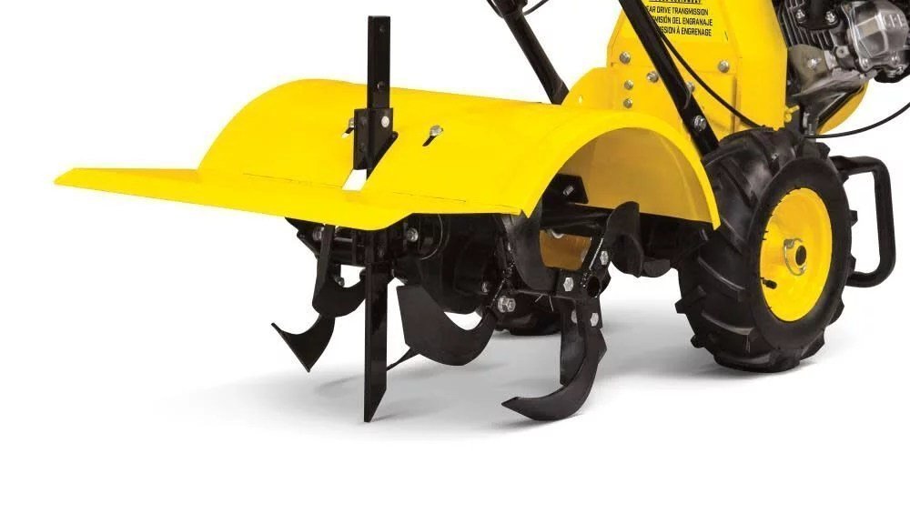 champion power equipment 19 inch counter rotating rear tine tiller with self propelled agricultural tires