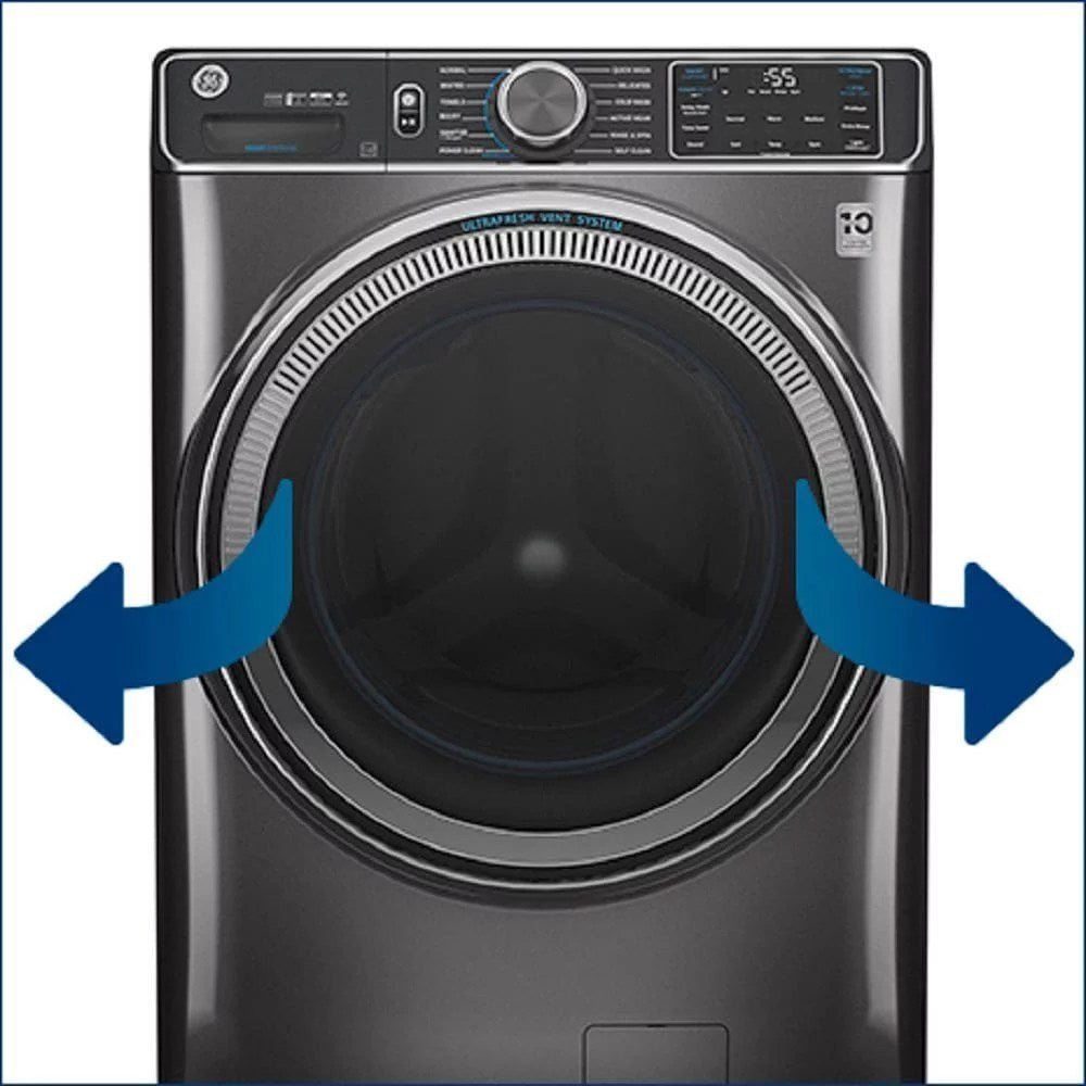 ge – 4.8 cuft high efficiency stackable smart front load washer w/ultrafresh vent system & microban antimicrobial technology – white on white ge – 4.8 cuft high efficiency stackable smart front load washer w/ultrafresh vent system & microban antimicrobial technology – white on white