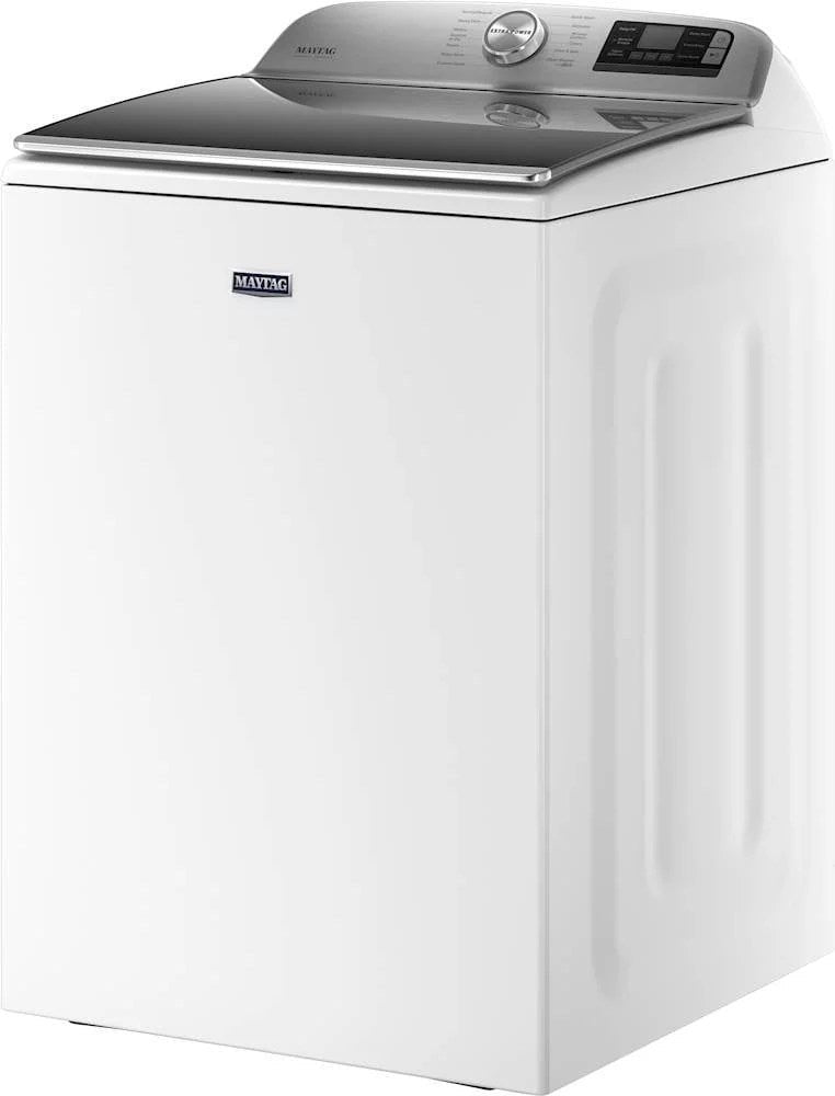 maytag – 5.3 cu. ft. high efficiency smart top load washer with extra power button – white maytag – 5.3 cu. ft. high efficiency smart top load washer with extra power button – white