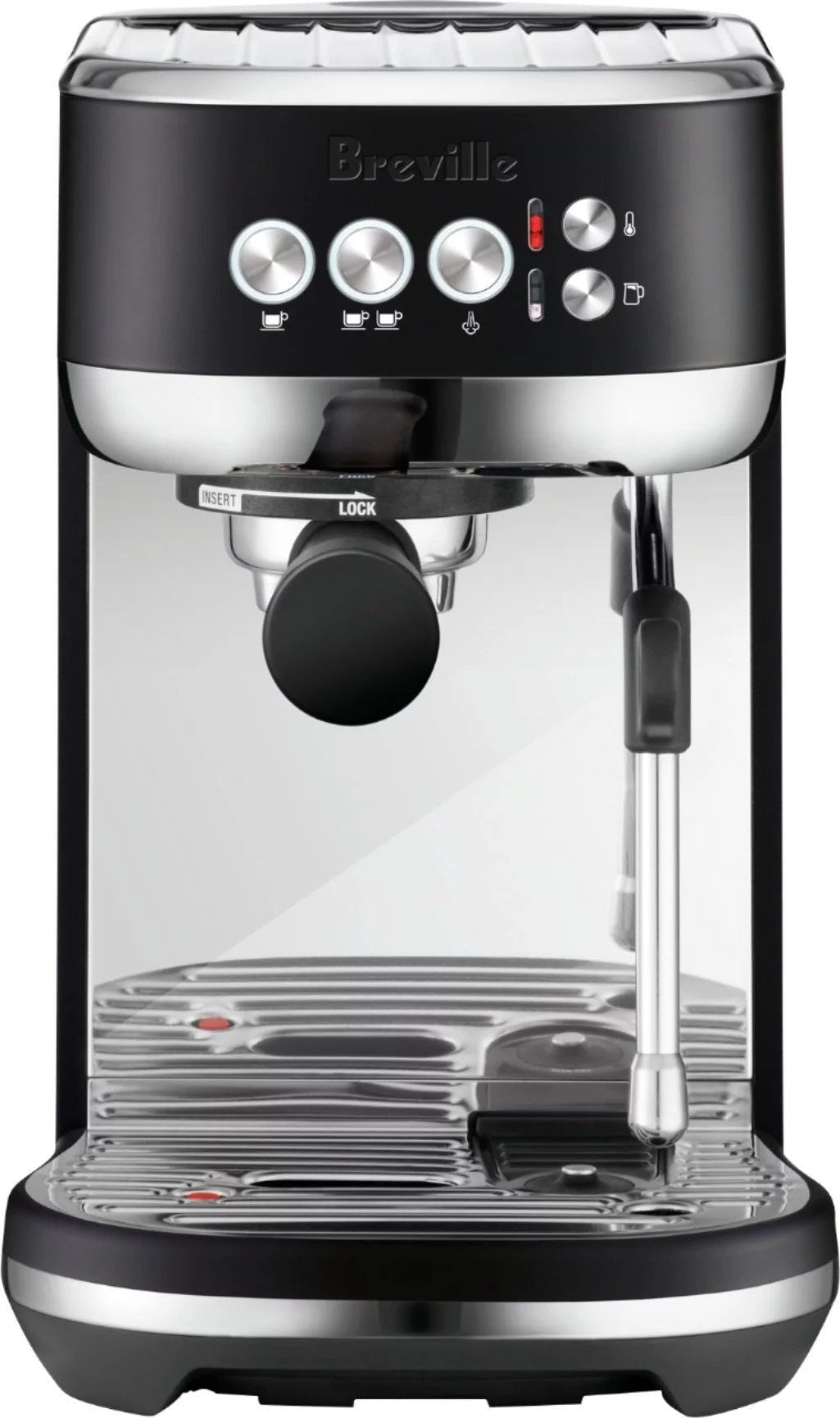 breville the bambino plus espresso machine, black truffle bes500btr1bus1 breville the bambino plus espresso machine, black truffle bes500btr1bus1