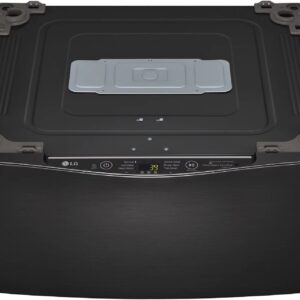 lg – sidekick 1.0 cu. ft. high efficiency smart top load pedestal washer with 3 motion technology – black steel