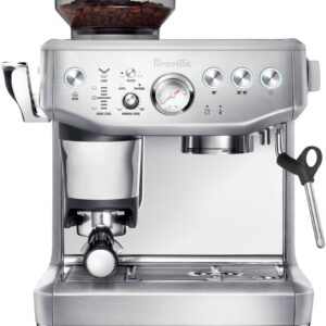 breville – the barista express impress espresso machine – brushed stainless steel