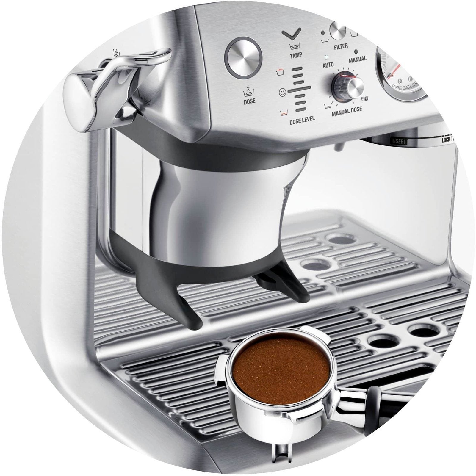 breville – the barista express impress espresso machine – brushed stainless steel breville – the barista express impress espresso machine – brushed stainless steel
