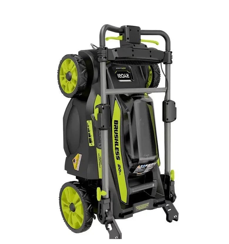 ryobi 40v brushless 20 in. cordless walk behind self propelled lawn mower with 6.0 ah battery & charger ryobi 40v brushless 20 in. cordless walk behind self propelled lawn mower with 6.0 ah battery & charger