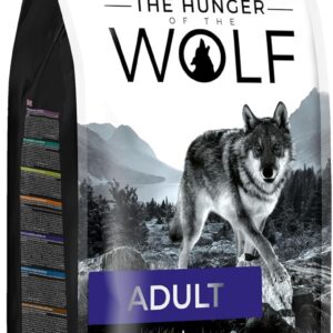 the hunger of the wolf dry dog food for all breeds, delicate formula with lamb and rice, adult 14 kg (pack of 1)