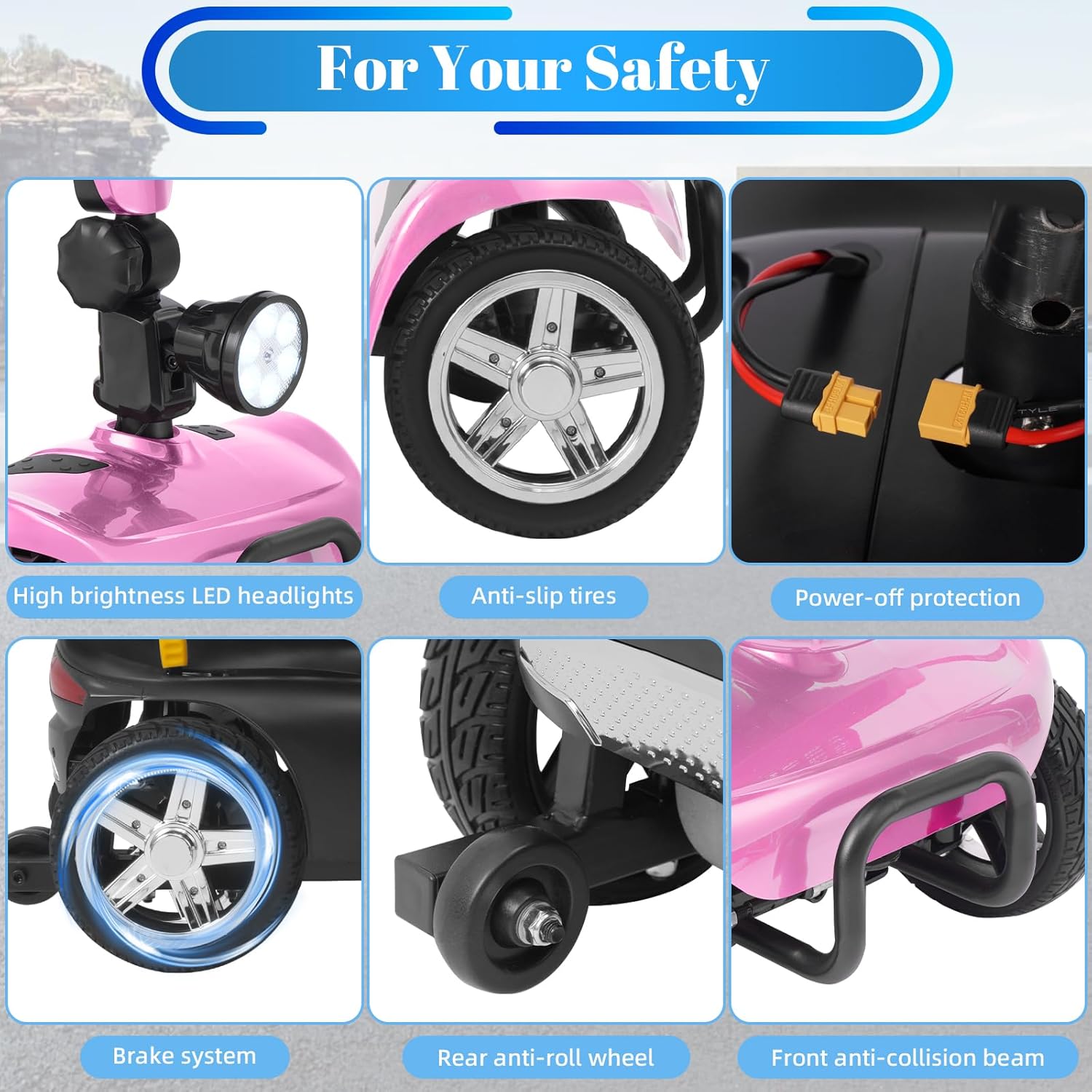 4 wheel mobility scooter for adults & seniors, 15–30 mile range, 350w, removable battery, compact 4 wheel mobility scooter for adults & seniors, 15–30 mile range, 350w, removable battery, compact