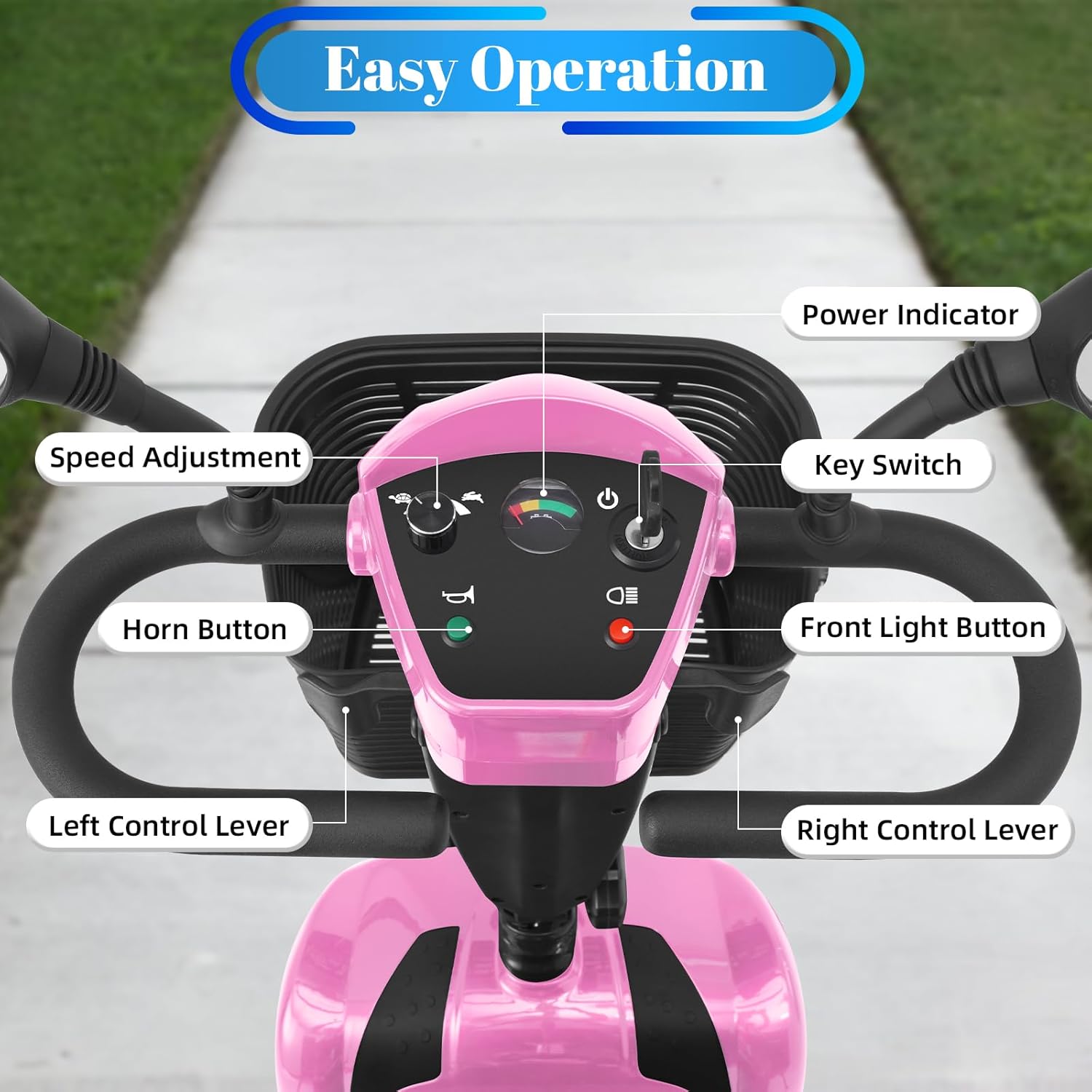 4 wheel mobility scooter for adults & seniors, 15–30 mile range, 350w, removable battery, compact 4 wheel mobility scooter for adults & seniors, 15–30 mile range, 350w, removable battery, compact