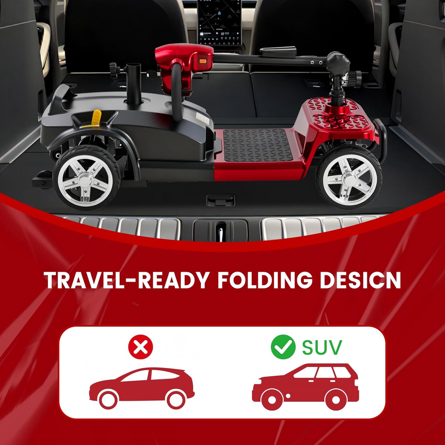 4 wheel mobility scooter for adults & seniors, 15–30 mile range, 350w, removable battery, compact 4 wheel mobility scooter for adults & seniors, 15–30 mile range, 350w, removable battery, compact