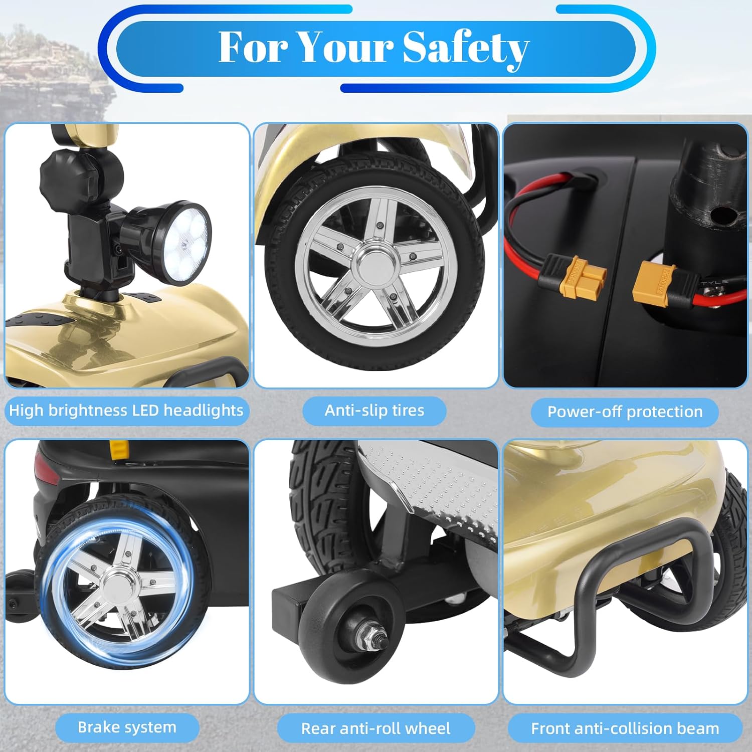 4 wheel mobility scooter for adults & seniors, 15–30 mile range, 350w, removable battery, compact 4 wheel mobility scooter for adults & seniors, 15–30 mile range, 350w, removable battery, compact