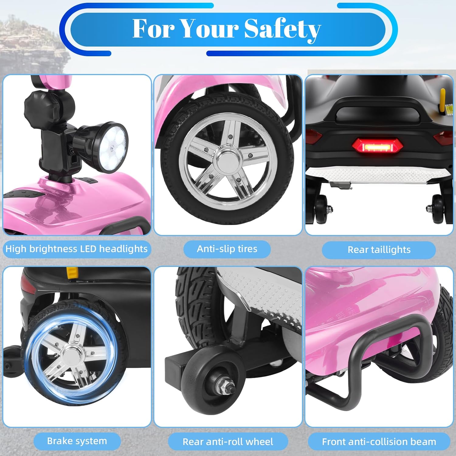 4 wheel mobility scooter for adults & seniors, 15–30 mile range, 350w, removable battery, compact 4 wheel mobility scooter for adults & seniors, 15–30 mile range, 350w, removable battery, compact