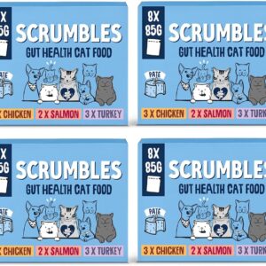 scrumbles grain free wet cat pate pouch selection 32x85g