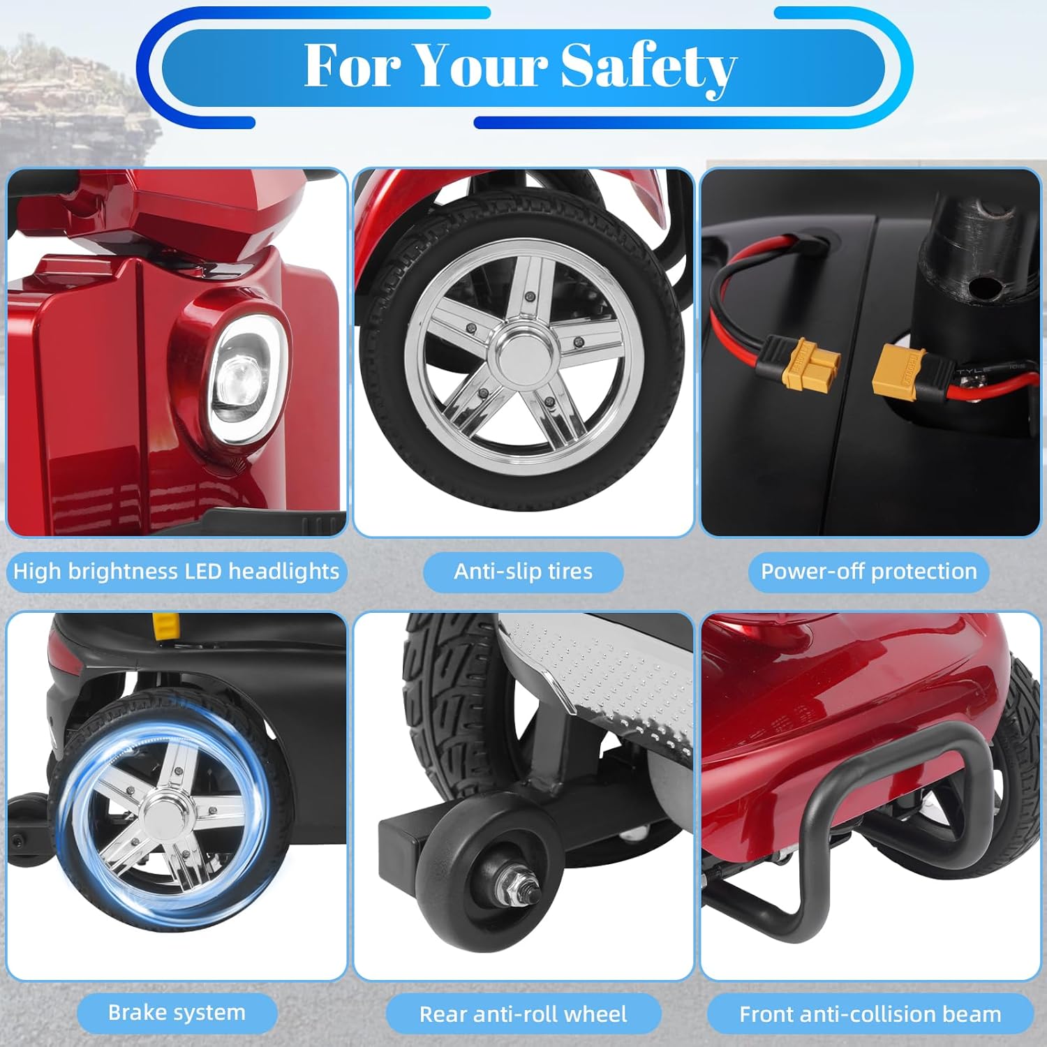 4 wheel mobility scooter for adults & seniors, 15–30 mile range, 350w, removable battery, compact 4 wheel mobility scooter for adults & seniors, 15–30 mile range, 350w, removable battery, compact