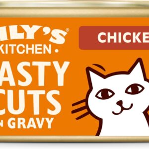 lily’s kitchen made with a natural ingredients tasty cuts in gravy with chicken adult wet cat food 18 x 85g tin